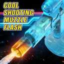 Electric Water Gun for Kids & Adults - Automatic Squirt Gun with Muzzle Flash & Water Spray Sound, Summer Outdoor Water Blaster Pistol Pool Beach Party Toys for Boys Girls(Blue)