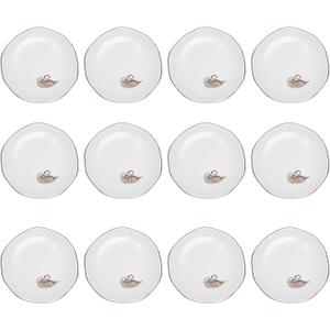 Shappy 24 Pcs Ceramic Ring Dish Bulk 4.5 in Small Jewelry Tray Porcelain Trinket Dish for Women Wedding Birthday Gifts(White,Round)