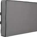 iBirdie Outdoor TV Cover 52 to 55 inch Weatherproof, Cover Size 52''L x 31''H, Waterproof for Outside Flat Screen 52 to 55 inch TV, Grey, 600D Thick Fabric Screen Protector with Bottom