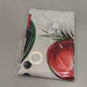 BlissYard Merry Christmas Banner Santa Snowman Poinsettia Pine Needles Holiday Decorations for Home Fireplace Backdrop 118x20 Inch Long Polyester Fabric Sign For Girls or boys gifts