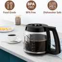 14-Cup Coffee Pot Replacement for Cuisinart Coffee Maker DCC-220, DCC-2600, DCC-2800,DCC-3200P1,CBC-7000PC,CBC-7200PC,CBC-7400PC,DCC-1800FR. Glass Carafe Replacement for Cuisinart with Sturdy Handle.