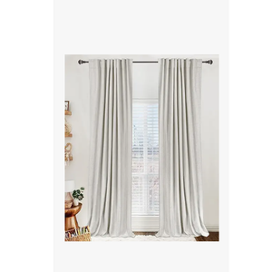 100% Blackout Shield Linen Blackout Curtains for Bedroom 96 Inches Long, Back Tab/Rod Pocket Living Room Drapes, Thermal Insulated Blackout Curtains 2 Panels Set, 50" W x 96" L, Beige