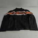 Men Victory Lane Motorcycle Jacket  Black Biker Style HD Leather Jacket (Large)