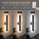 23.6" LED Outdoor Wall Lights, Modern Exterior Light Fixtures, 23.6IN