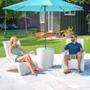 Step2 Vero Adirondack Chair, Stylish Poolside Lounger, Fade-Resistant, Waterproof Patio Furniture for Sun Shelf, Use in Pools up to 9-Inches of Water, Weighted, White, 1 Pack