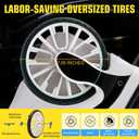 ROPLUS Extra Large Wheels Carry On Luggage Hard Shell Suitcase Top Opening Hardside Travel Luggage with TSA Lock (Black, 21-Inch)