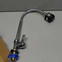 ANTFEES Kitchen Single Cold Water Sink Faucet 360 Rotatable Tap Swivel Aerator Only Cold Water Flexible Bendable with Sprayer