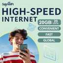 USA Canada Mexico eSIM Card 20GB 20 Days,Data ONLY, No Voice/SMS | Prepaid Card 4G High-Speed Data Plan, Travel eSIM for Tri-Country Coverag, Multi-Carrier for Unlocked iOS and Android