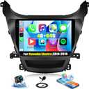 SIXTOP 4G+64G Android Car Stereo Radio for Hyundai Elantra 2014-2016 Wireless CarPlay Android Auto Bluetooth 5.0 GPS 9 Inch Touch Screen1280*720 FM/RDS WiFi 32EQ SWC AHD Backup Camera