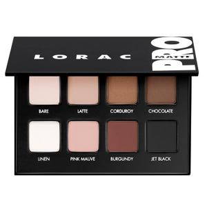 LORAC PRO Matte & Shimmer Eyeshadow Palette, Metallic High Pigmented, Mirror Compact