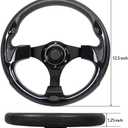 Universal EZGO Steering Wheel with Black Aluminum Frame Golf Cart Steering Wheel for Yamaha Club Car DS and Precedent Tempo, RXV & TXT