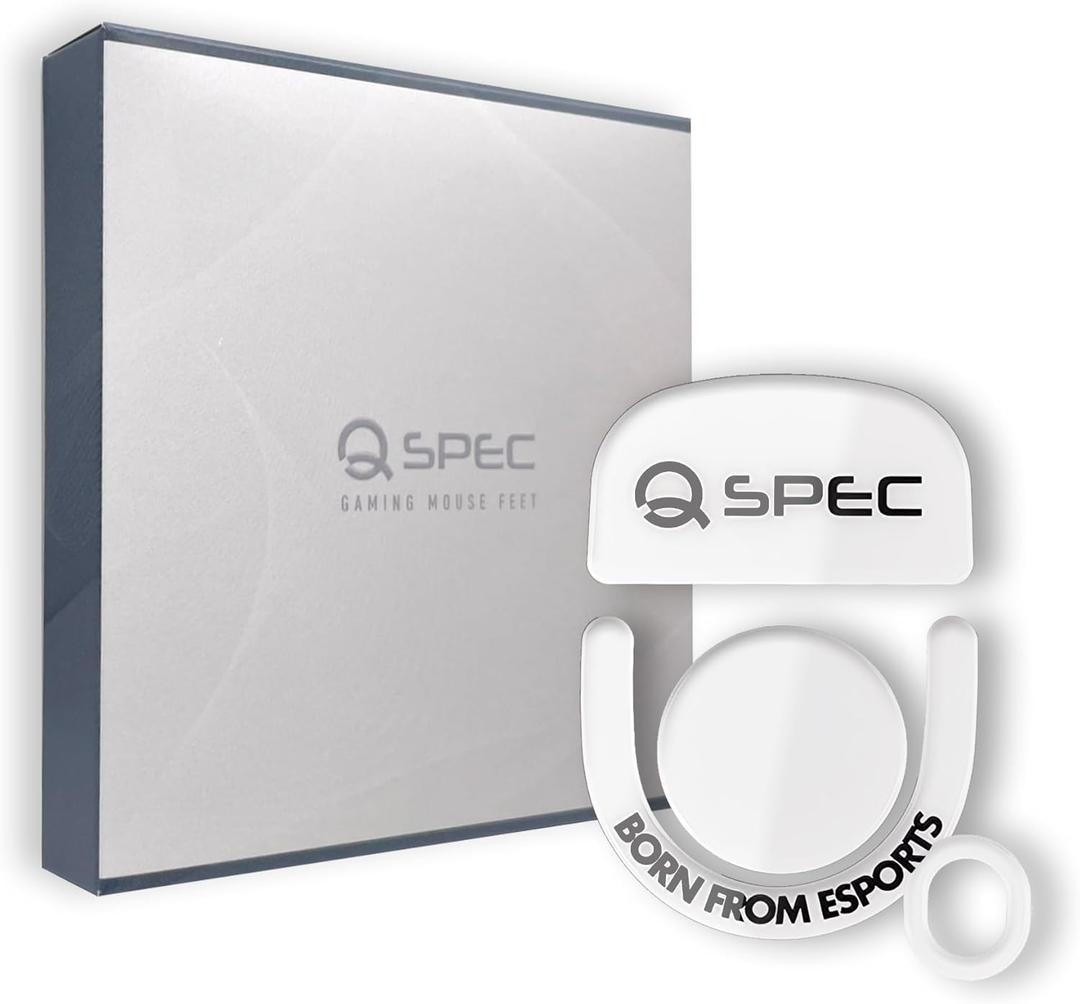 Glass Mouse Skates for Logitech G PRO X Superlight 2  Super-Round Edges, Fuji White (1 Set)