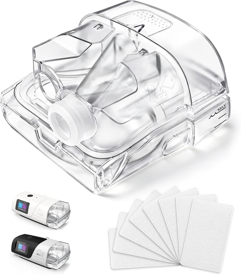 Water Chamber for AirSense 11 with CPAP Filters, 24 Packs Filters Perfect Fit and Seal Water Tank Compatible with AirSense 11 & AirCurve 11 Machines, Reliable CPAP S11 Supplies