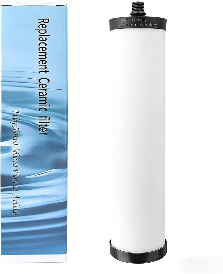 FRC06 Ceramic Water Filter Replacement for Franke FRCNSTR Filtration Canister, Ceramic Drinking Water Filter Cartridge for Chlorine and Sediment Removal
