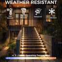 CLOUDY BAY 12V Low Voltage 3 Color Indoor and Outdoor LED Step Light,3000K/4000K/5000K,Stair Light,White,3 Pack, Wet Location(Low Voltage Transformer is Required)