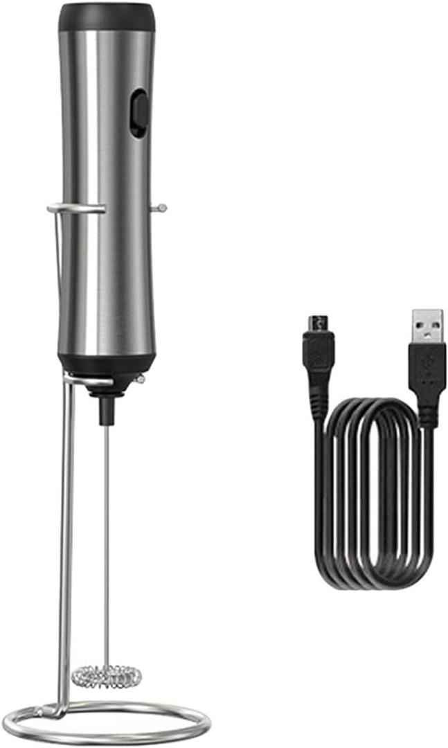 USB Electric Milk Frother, Cream Beater Whisk Drink Whisk Beater, for Matcha Cappuccino, with bracket