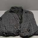 CHICZONE Women's Notch Lapel Double Breasted Mid Long Pea Coat Wool Blend Overcoat Winter Outwear,3XL