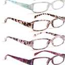 Henotin 6 Pack Reading Glasses for Women, Blue Light Blocking Pattern Print Readers, Spring Hinge Computer Eyeglasses (Multi-Color, 1.75, multiplier_x)