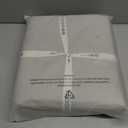 MooMee Bedding Sheet Set 100% Washed Cotton Linen Like Textured Breathable Durable Soft Comfy (Heathered Cream Grey, Queen)
