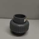Midline Valve 587DV112 PVC Union Coupling Pipe Fitting; 1-1/2 in. Solvent Connections; Grey Plastic