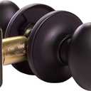 Design House 779181 Egg Privacy Bed and Bath Door Knob Matte Black