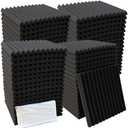 26 Pack Acoustic Foam Panel Wedge Studio Soundproofing Wall Tiles 12" X 12" X 1"