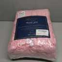 Bigacogo Chunky Knit Throw Blanket for Couch, 51x63 inches, 100% Hand Knitted with Thick Jumbo Chenille Yarn, Cozy Soft Large Rope Knot Cable Crochet Blankets for Sofa Bed Living Room, Blush Pink