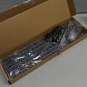 Amazon Basics Ultra Premium Wireless Keyboard and Mouse Combo, Rechargeable, Full-Size with Number Pad, Sleek Design, Plug and Play, Quiet Typing, 2.4GHz USB Receiver, Black (QWERTY)