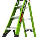 Little Giant King Kombo 3-in-1 Industrial Ladder, 4ft, Type IAA, 375 lbs Load Extension, Stepladder & Leaning Modes OSHA-Compliant, Non-Conductive Fiberglass, Built-in Corner Grip & Swappable Feet