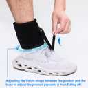 Adjustable Drop Foot Brace Foot Up AFO Brace Unisex Fits for Right/Left Foot Orthosis Ankle Brace Support, Improve Walking Gait, Effective Relieve Pain for Achilles Tendon (Black)