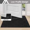 COSY HOMEER Door Mat Non-Slip Entryway Mats for Indoor Use, Absorbent Doormat for Front Door, Washable Low Profile Entrance Mat,32"x48",Black