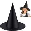 Halloween Witch Hats for Women Black Adult Witches Hats Wizard Cosplay Halloween Costume Accessory for Party Yard Decor