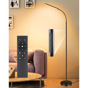 LED Floor Lamp,15 W 1500 LM Super Bright Reading Lamp with Remote and Touch Control Floor Light, 3 Colors and Stepless Brightness Work Lamp for Living Room Bedroom Reading