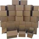 Amazon Basics Cardboard Moving Boxes in Small, Medium and Large Sizes (Assorted), Pack of 30, Brown