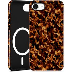Jusy Magnetic Tortoise Shell Phone Case for iPhone 7/8/SE,Fragment | Compatible with MagSafe,Cute Aesthetic Tortoise Shell Design,TPU and PC Protective Shockproof Cover