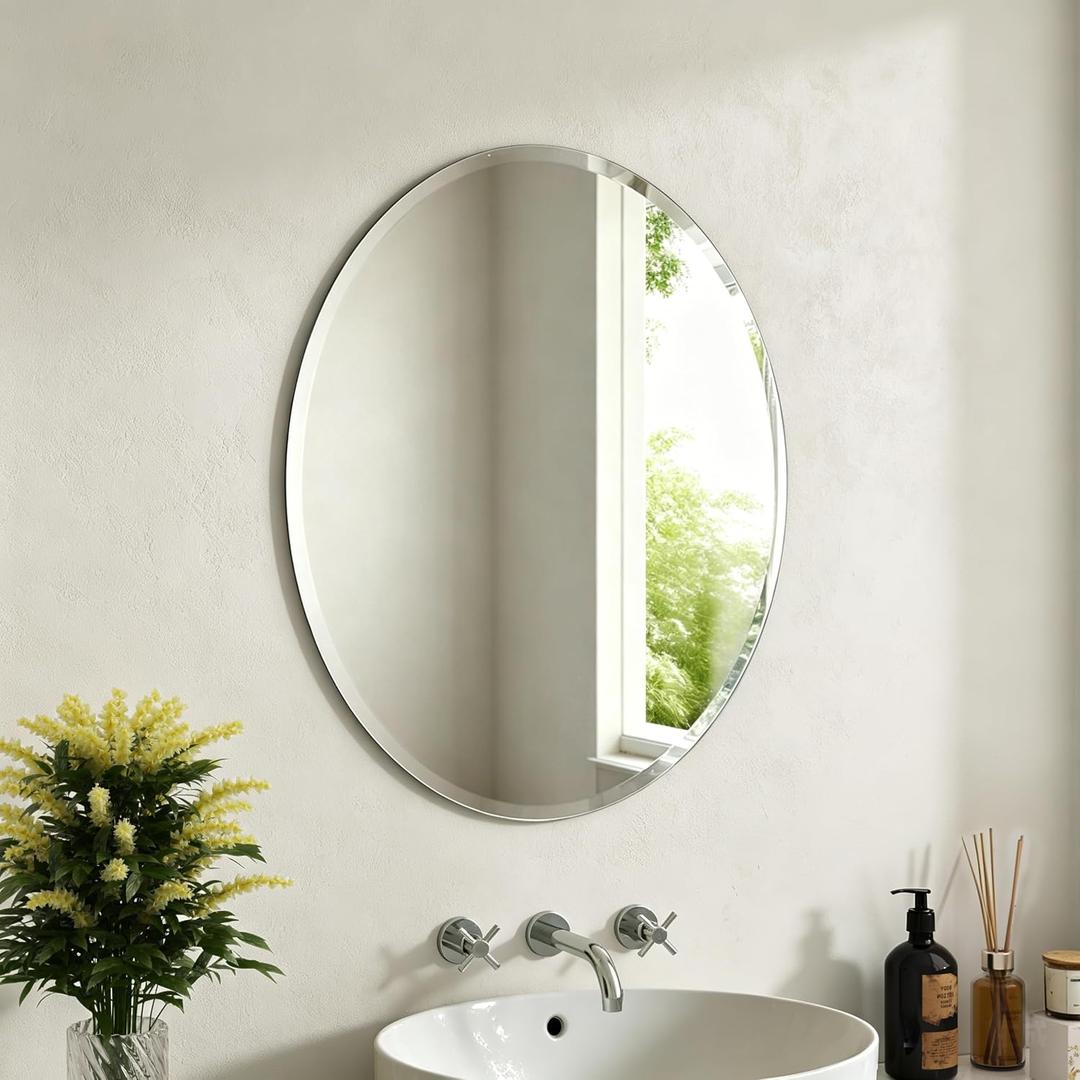 18x24 Inch Bathroom Mirrors for Over Sink, Frameless Mirrors for Wall
