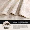 Molithe 100% Wool Blanket, 62" x 86", Warm, Thick, Military, Camping Gear, Large