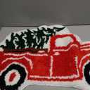 Tinideya Christmas Bathroom Rugs, Water Absorbing Bath Mat with Non Slip Backing Xmas Decorative Doormat for Winter Christmas Kitchen Floor Home Decoration(Truck,27.56 Inch) (9" x 11" (Rectangular))