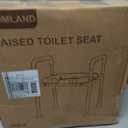 HOMLAND Raised Toilet Seat with Handles, Toilet Seat Riser for Seniors with Adjustable Height & Width, 400lb Handicap Elevated Toilet Seat for Elderly, Pregnant, Fit Any Toilet