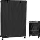 Shelf Covers for Wire Shelving,600D Waterproof&Dustproof Standing Shelf Unit Cover,Fits 5-Tier Adjustable Heavy Duty Storage Shelving Unit 36''L x 14''W x 72''H,Black