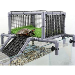 Extra Large Turtle Basking Platform, Heavy-Duty Above Tank Dock & Ramp for Aquatic Turtles, Fits 18-20" Wide 50-90Gallon, Turtle Tank Accessories