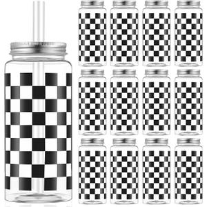Patelai 12 Pack Race Car Cups 13.5 oz Plastic Tumbler with Lid and Straw Checkered Flag Party Supplies Clear Black Plaid Cups for Race Car Birthday Sports Themed Party Supplies Patelai 12 Pack Race Car Cups 13.5 oz Plastic Tumbler with Lid and Straw Checkered Flag Party Supplies Clear Black Plaid Cups for Race Car Birthday Sports Themed Party Supplies