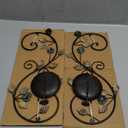 Wall Sconces Candle Holder Set of 2, Antique Multi-Color Leaf Branch Wall Mount Hanging Metal Wall Candle Holder Candle Sconce for Living Room Dining Room