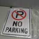 4 Pack No Parking Sign, 14" x 10" .040 Rust Free Aluminum Reflective, UV Protected and Weatherproof
