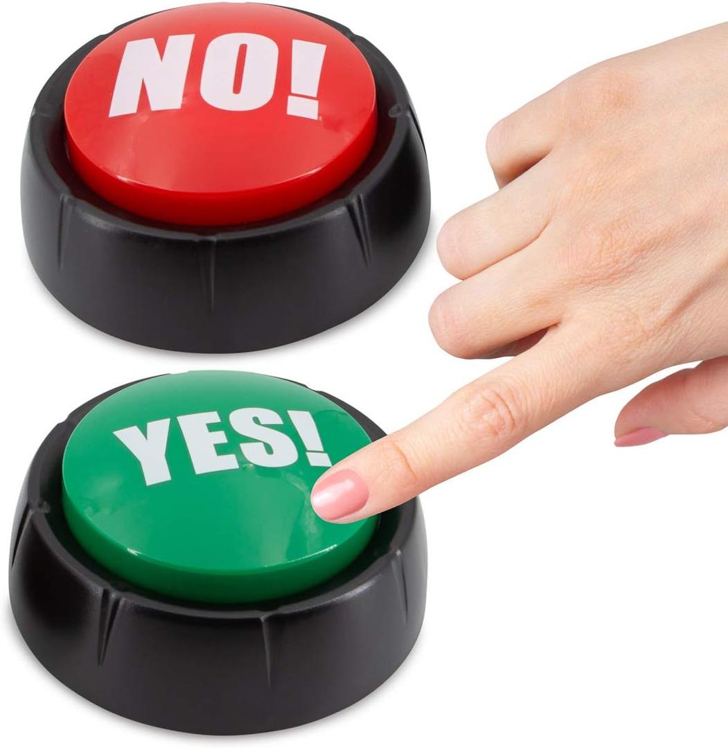Talking Yes & No Buzzer Buttons - Pack of 2, Large