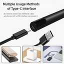 USB Rechargeable 650mAh Cordless Soldering Pen, Universal Threaded Soldering Iron with Adjustable Voltage & LED Display, Portable Soldering Kit for Home Appliance Repair (Black)
