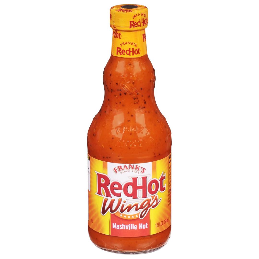 Frank's RedHot Nashville Hot Wings Sauce, 12 fl oz (Pack of 5)