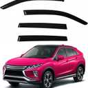 Window Visors Rain Guards fits 2018-2026 Mitsubishi Eclipse Cross, Window Wind Deflectors Vent Shades Accessories, Out-Channel, Dark Smoke 4 Pcs, 2019 2020 2021 2022 2023 2024 2025