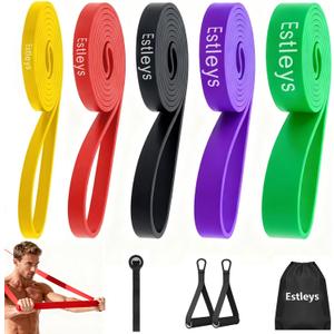 Resistance Bands, 5 Pack Pull-up Bands, Fabric Resistance Bands for Legs, Workout Bands, Exercise Bands Set for Fitness, Working Out, Body Stretching, Physical Therapy