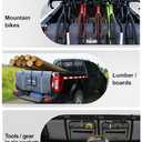 Tailgate Pad for Mountain Bikes, 51" Tailgate Protection Pad for Compact & Mid-Size Trucks, Holds Up to 5 Bikes, with Tool Pockets, Backup Camera Access Flap